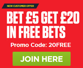 Ladbrokes Bet 5 Get 20 Offer